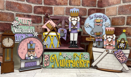 November  Craft Kit - Nutcracker Themed - basket and water globe not included