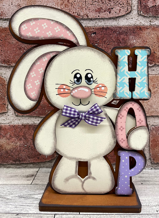 HOP Floppy Easter Bunny Stander 2026 - Wood Cutouts unpainted ready for you to paint