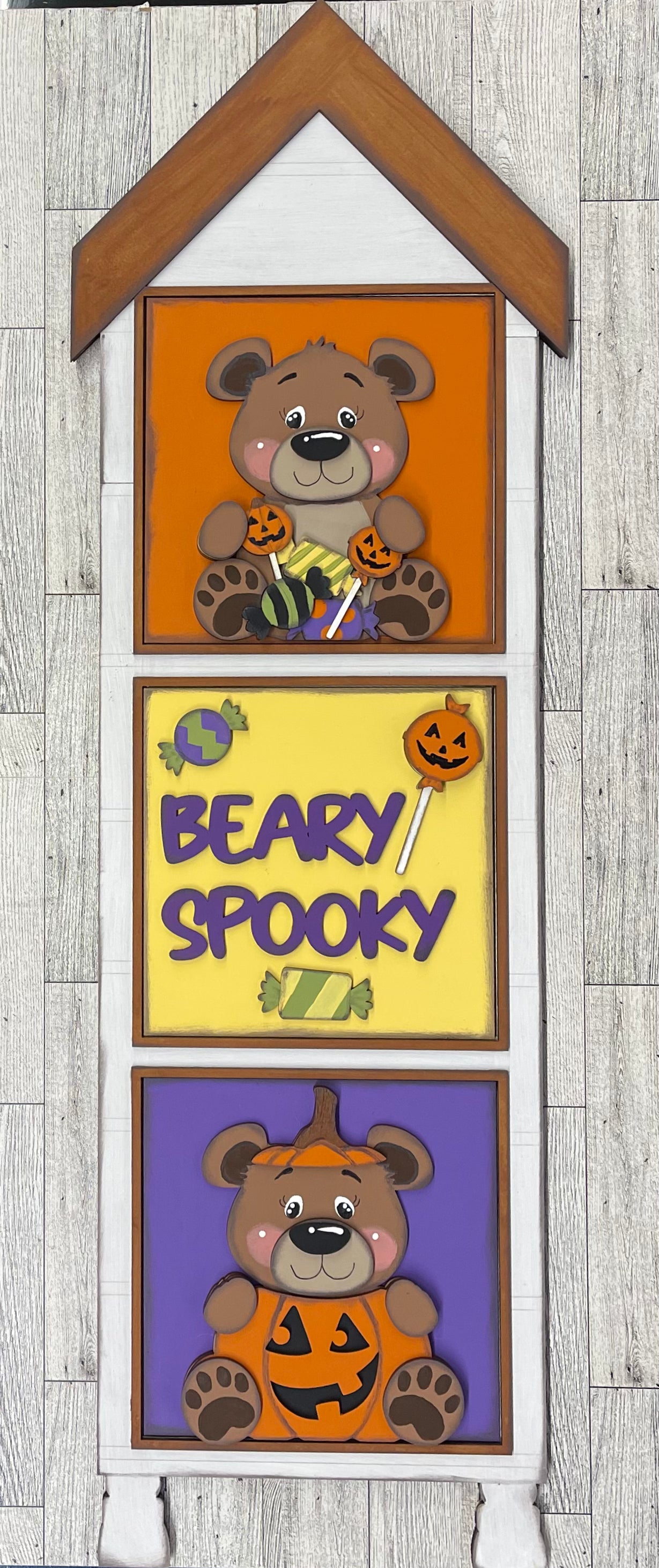 September 2025 Blocks only - House Leaning Ladder Blocks only - unpainted cutouts -doesn't include the House Leaning Ladder