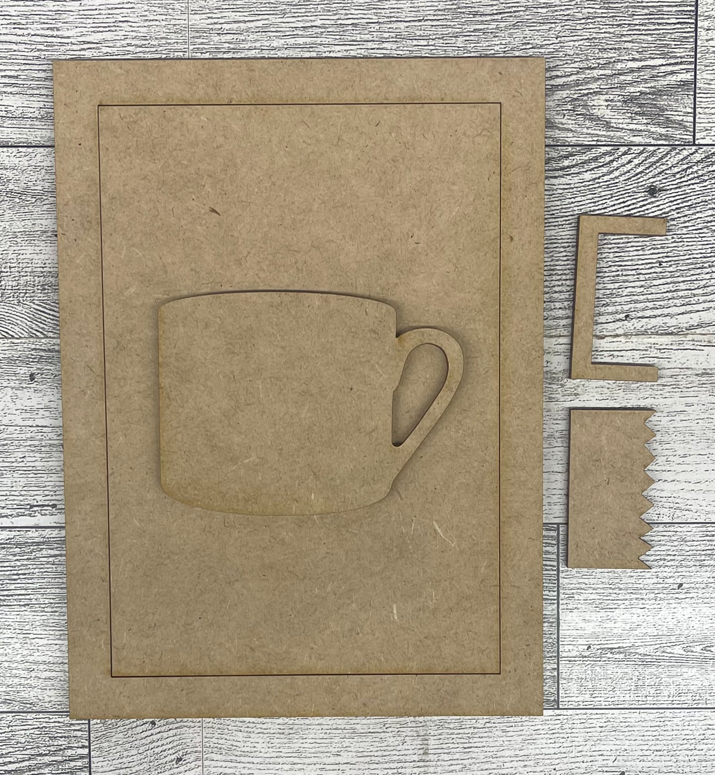 Just a Girl that loves Coffee Cutouts, unpainted wooden cutouts - ready for you to paint