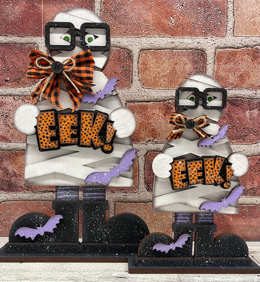 Mummy Stander - unpainted wooden cutouts, ready for you to paint