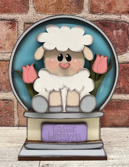 $10.00 Tuesday - Easter Lamb Globe  inserts - unpainted cutouts ready for you to finish