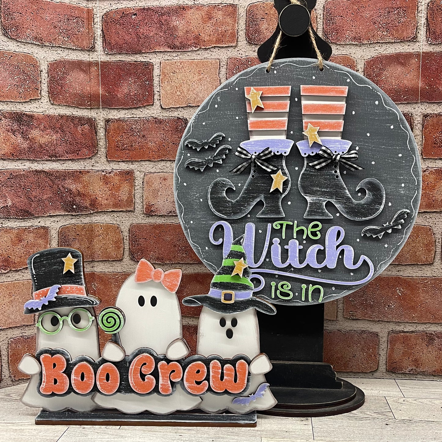 Boo Crew Halloween Ghost Stander - unpainted cutouts