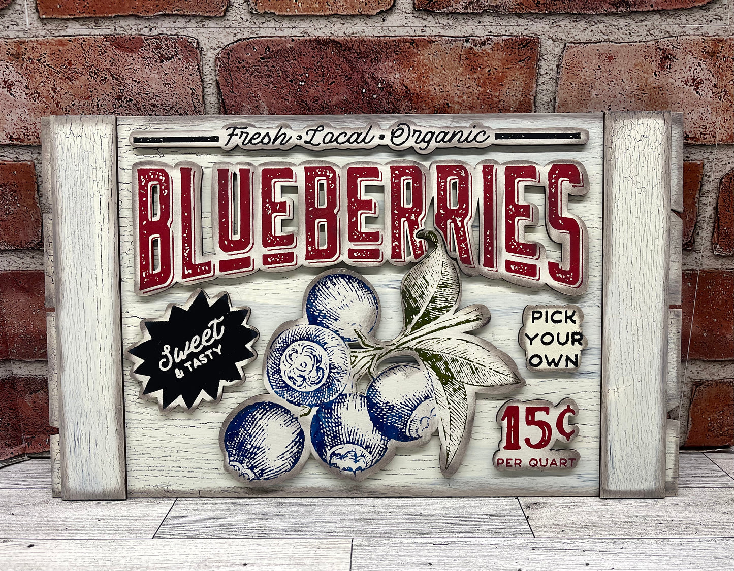 Vintage Blueberries - unpainted wooden cutouts, ready for you to paint