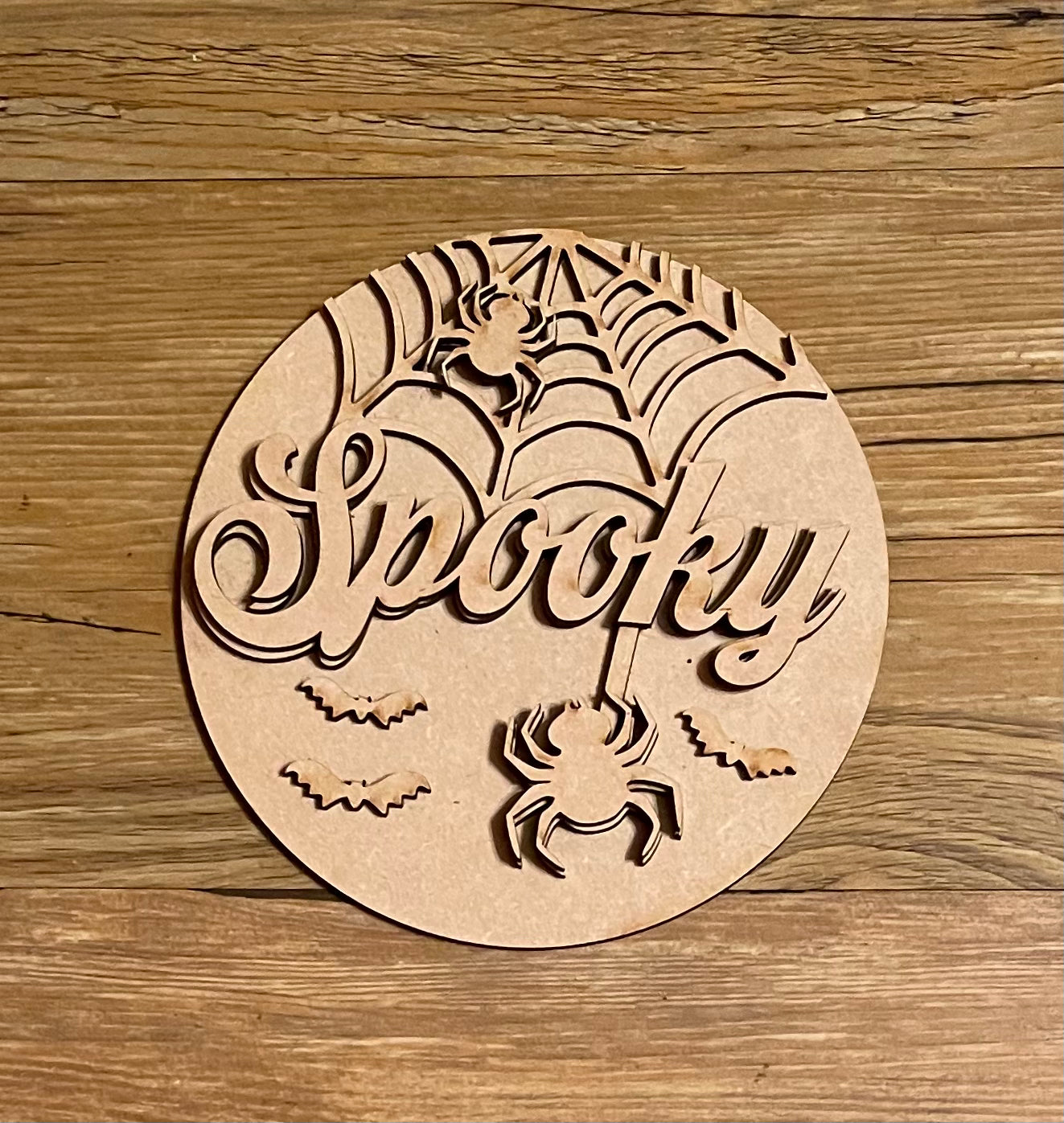 Spooky Halloween insert for changeable sign, unpainted ready for you to finish