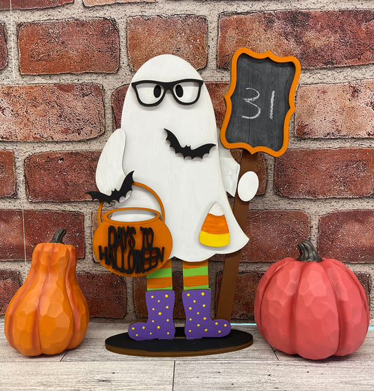 Halloween Ghost, Days to Halloween Sign DIY Kit - unpainted wood cutouts (Copy)