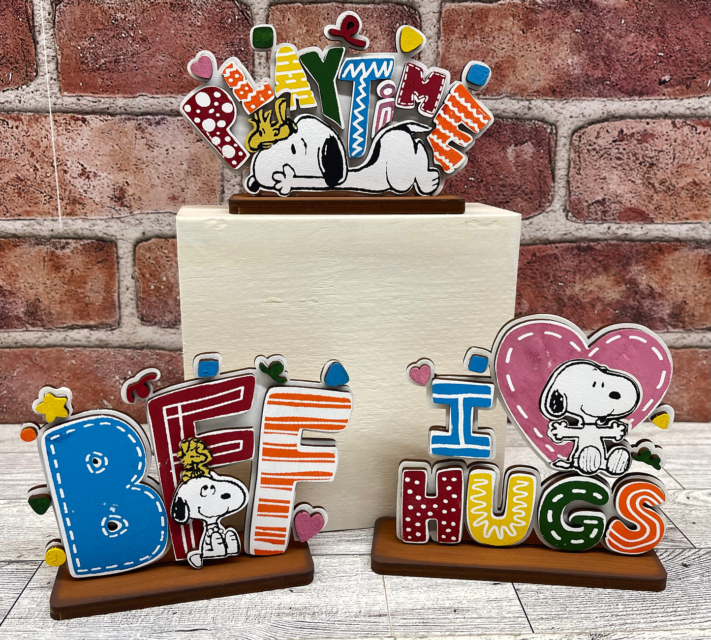 Playtime Peanuts Trio 2026 - unpainted wood ready for you to paint