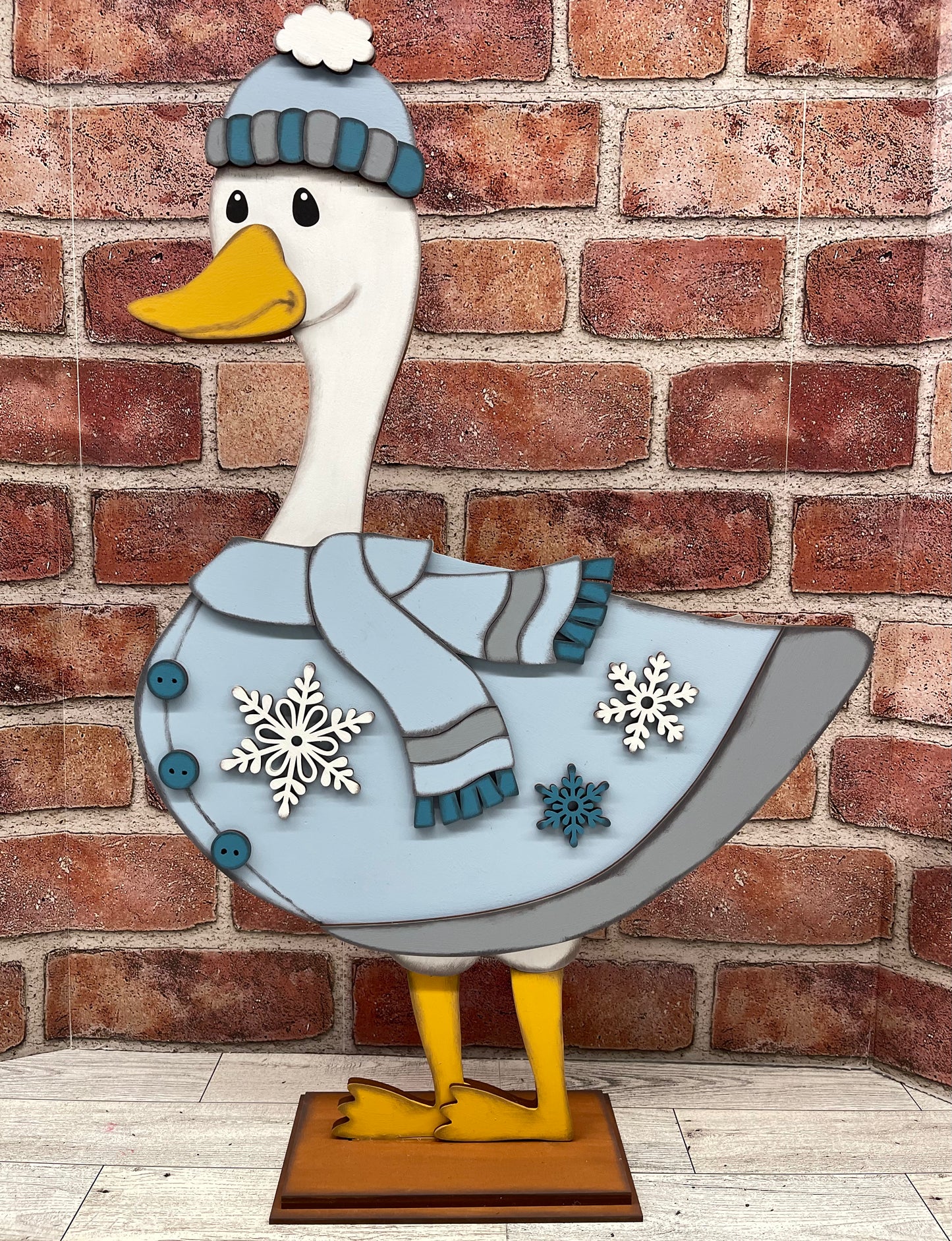 Goose - Winter Outfit Only for Large 22 inch Front Porch Goose Stander - Unpainted wood cutouts ready for you to finish