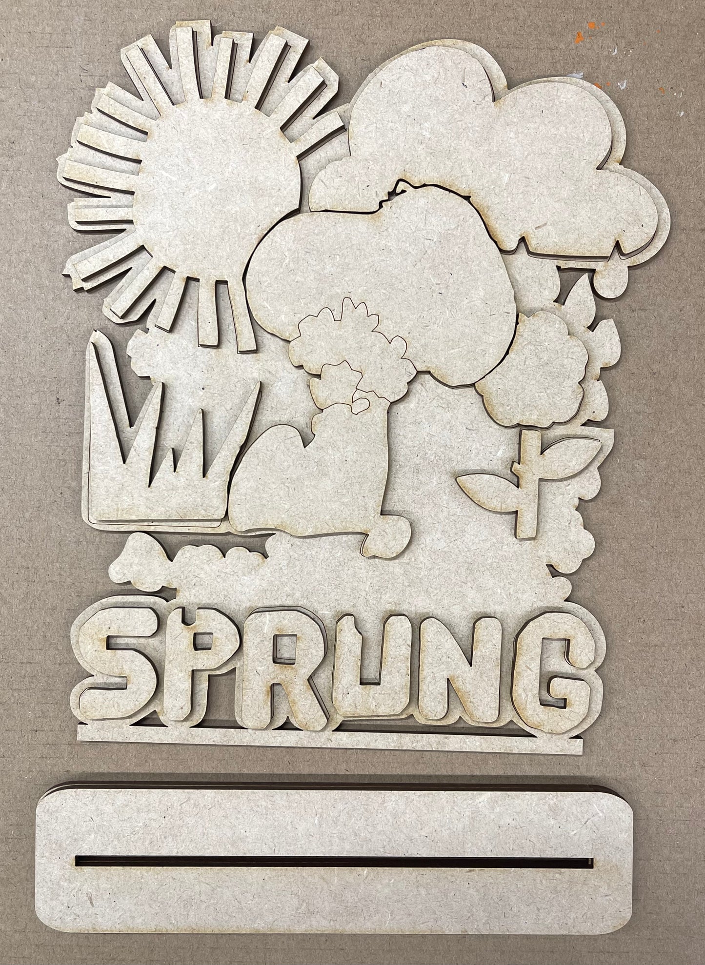 Peanuts - Snoopy Spring has Sprung - Cutout unpainted wood ready for you to paint