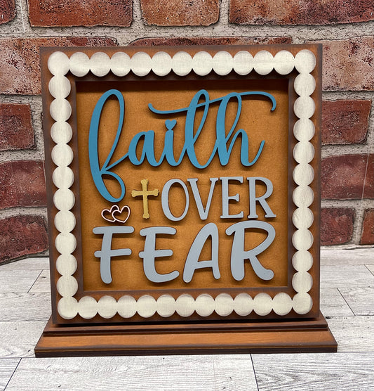 December monthly Everyday  themed - Faith over Fear unpainted kit
