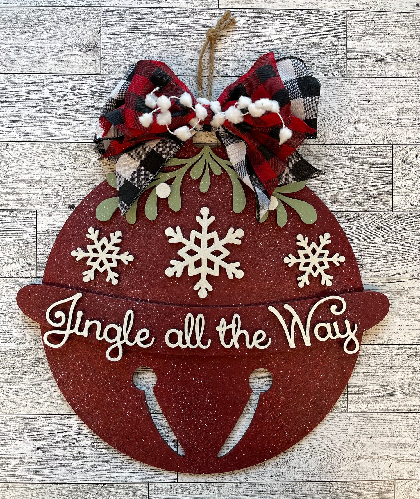 Jingle all the Way sign kit, unpainted wooden cutouts - ready for you to paint