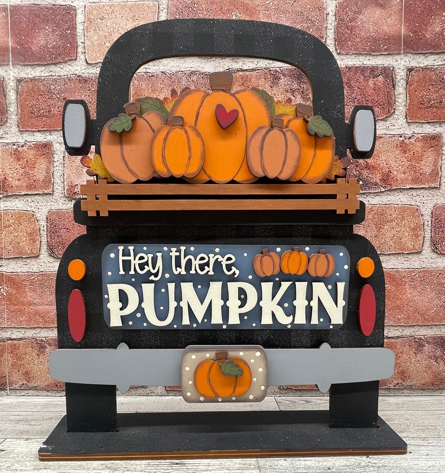 Hey There Pumpkin Truck Inserts - wood cutouts - unpainted wooden cutouts, ready for you to paint