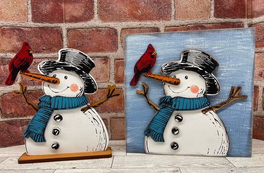 Back Again Someday - Snowman cutouts - unpainted wooden cutouts, ready for you to paint