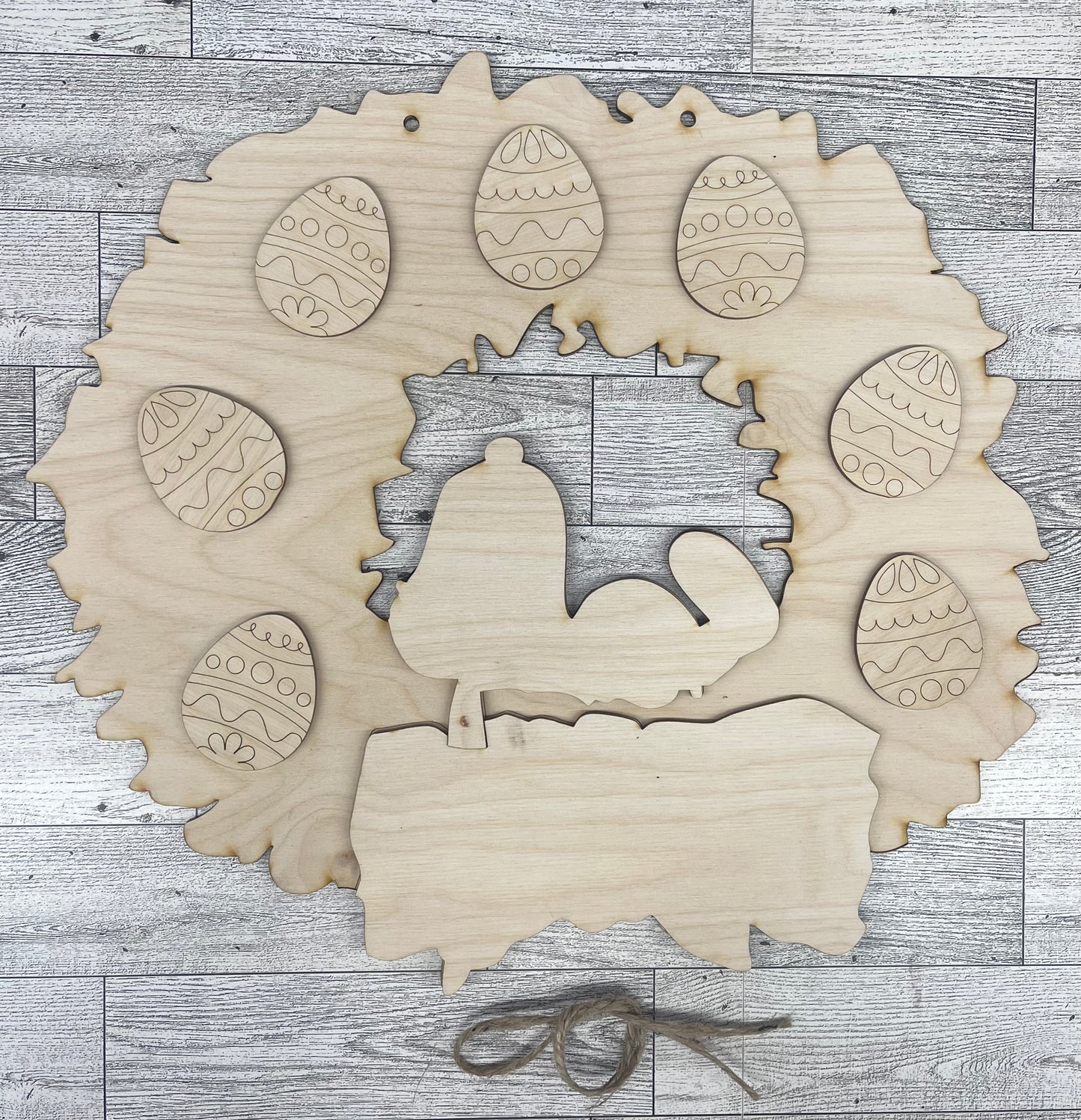 Easter Snoopy Wreath - Peanuts Gang Cutout unpainted wood ready for you to paint
