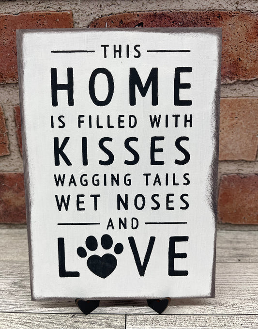 5x7 sign  with easel and sawtooth hangers - unpainted wooden cutouts, ready for you to paint