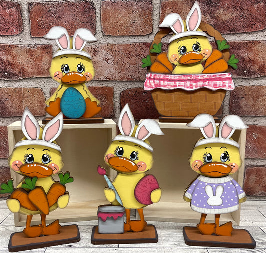 Easter Chicks Standers 2026 - unpainted wood cutouts, ready for you to paint