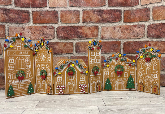 Gingerbread House Add-on Cutouts, unpainted wooden cutout, ready for you to paint