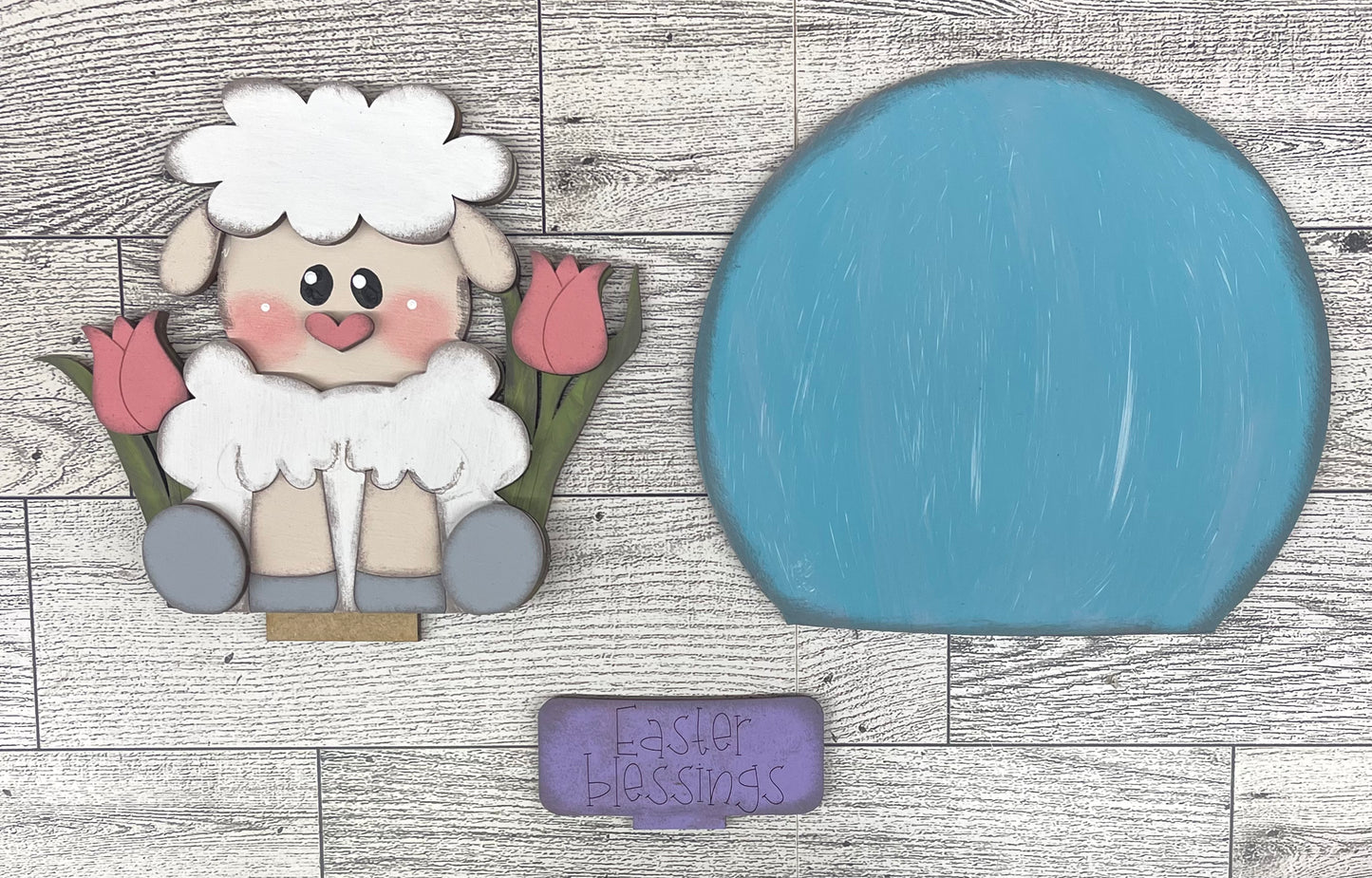 $10.00 Tuesday - Easter Lamb Globe  inserts - unpainted cutouts ready for you to finish