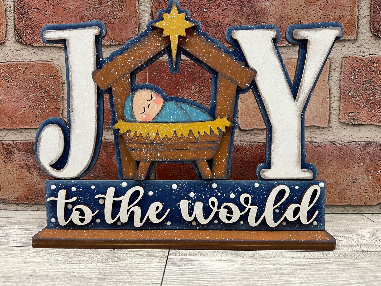 Joy to the world Nativity Stander - unpainted cutouts, ready for you to paint
