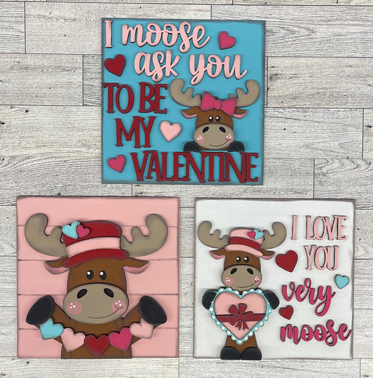 January 2025 Valentine Blocks only - House Leaning Ladder Blocks only - unpainted cutouts -doesn't include the House Leaning Ladder