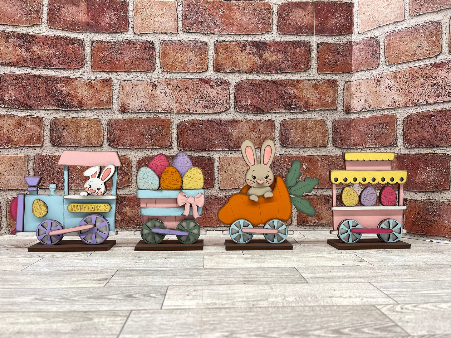 Easter Train - unpainted wood cutouts, ready for you to paint