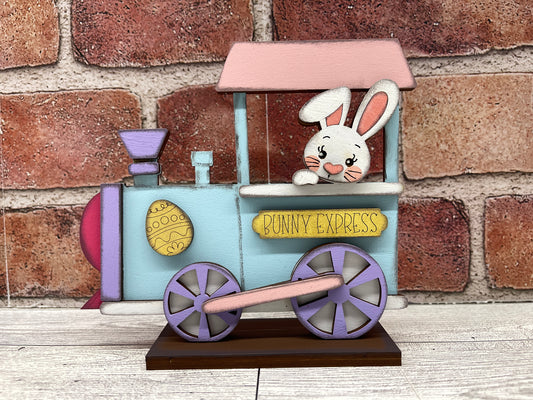 Easter Train - unpainted wood cutouts, ready for you to paint