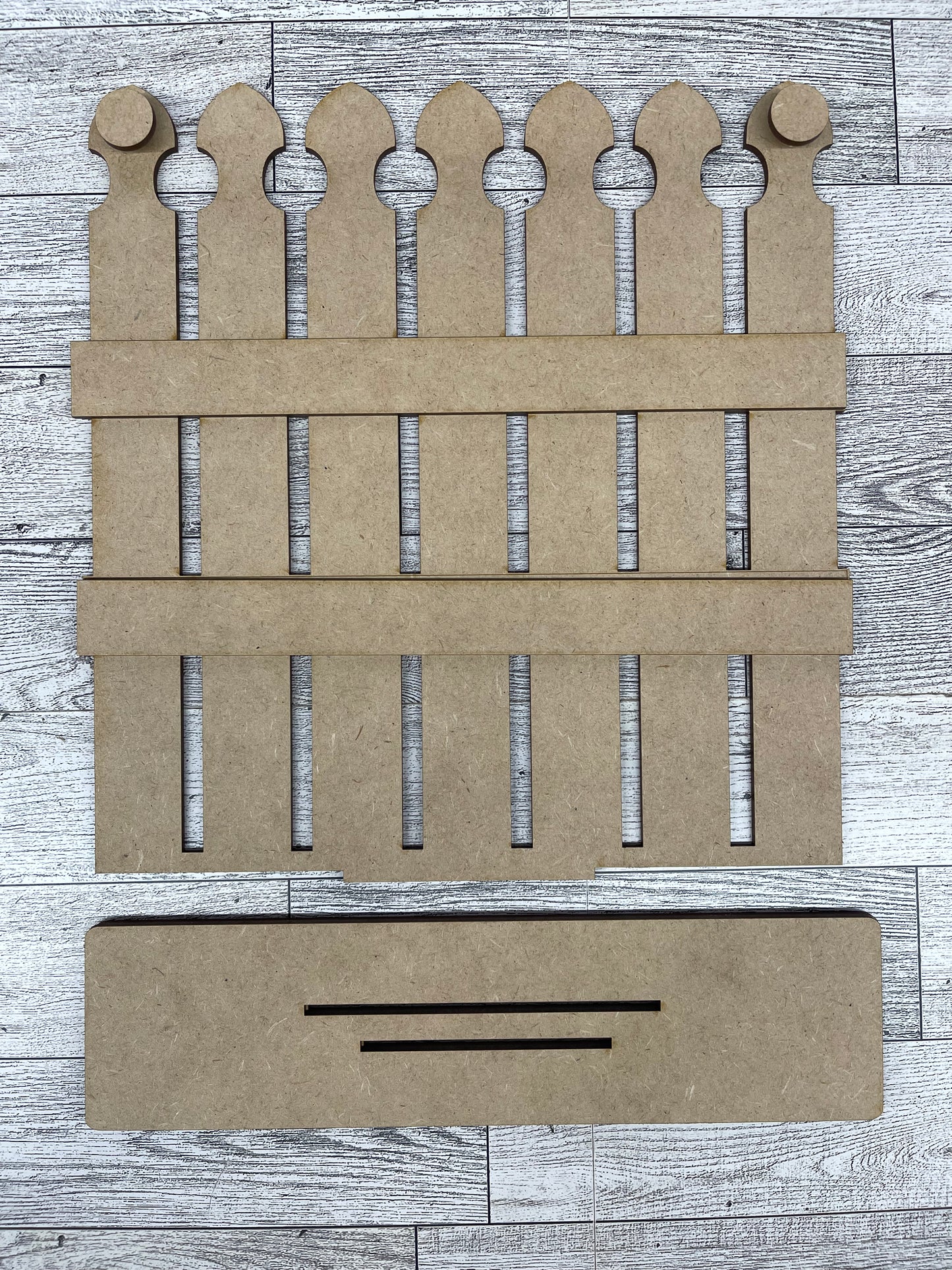 Changeable Picket Fence unpainted wood cutouts, ready for you to paint, Inserts sold separately,