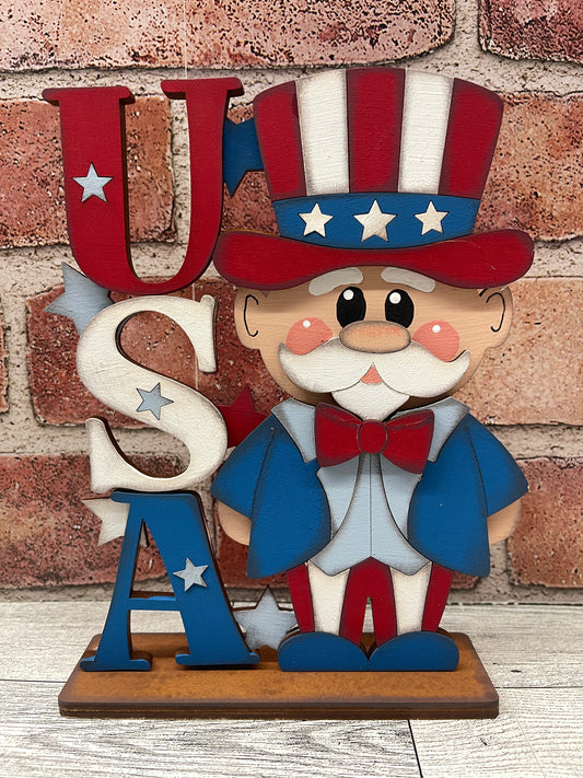 $5.00 Friday - Uncle Sam Stander - unpainted cutouts ready for you to finish