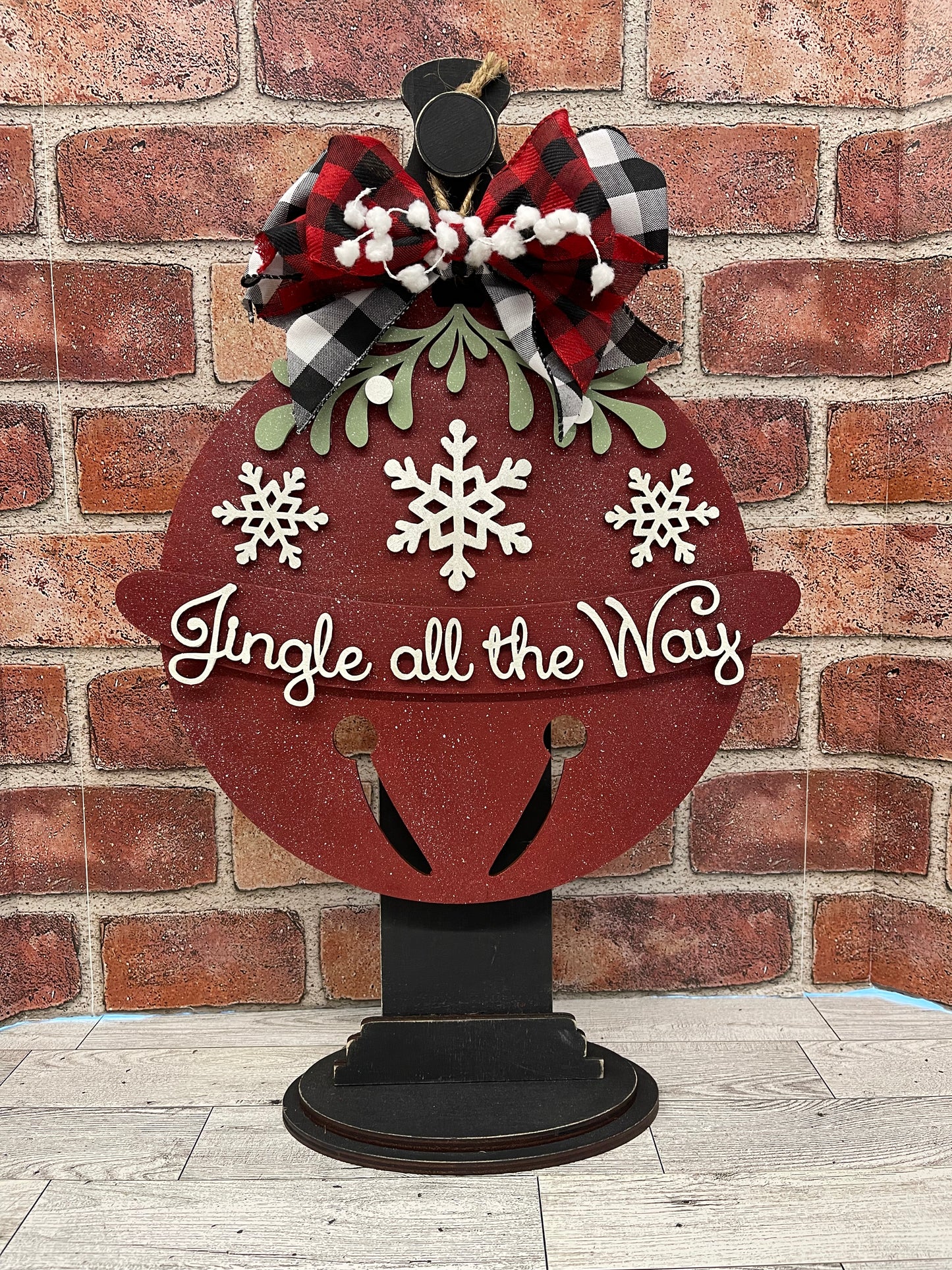 Jingle all the Way sign kit, unpainted wooden cutouts - ready for you to paint