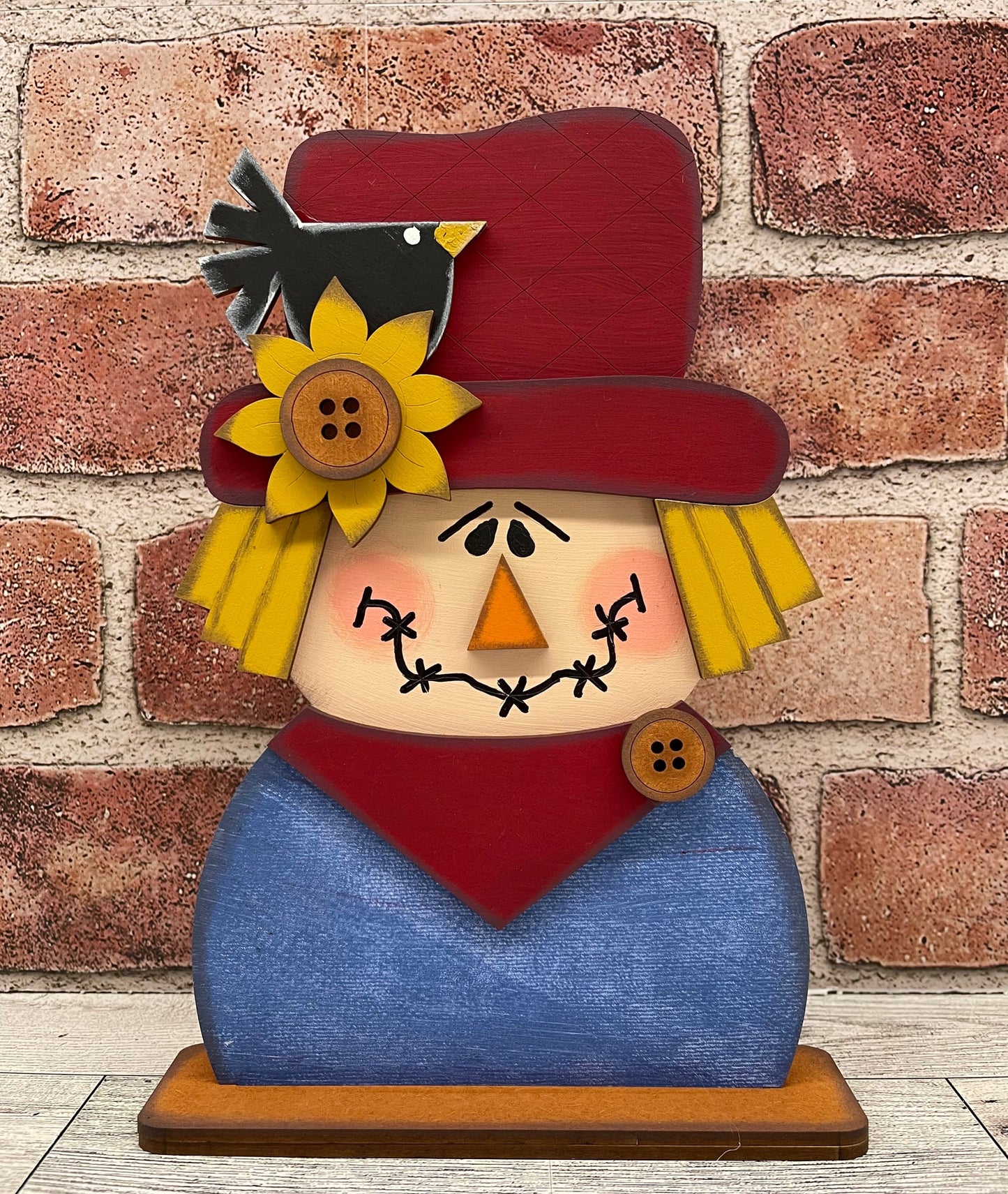 Both August 2025 Insert and blocks only - August Craft Kit - Hello Door Sign Insert and House Ladder Blocks Only unpainted cutouts, Bonus Sunflower Gnome Kit- doesn't include the door sign backer and house leaning ladder