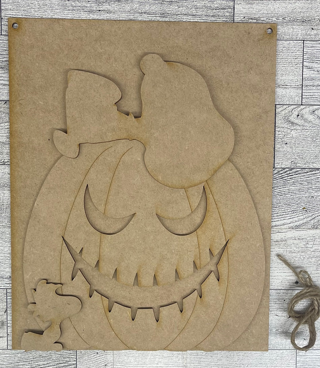 Snoopy & Woodstock with Pumpkins Sign or Stander - unpainted cutouts, ready to paint