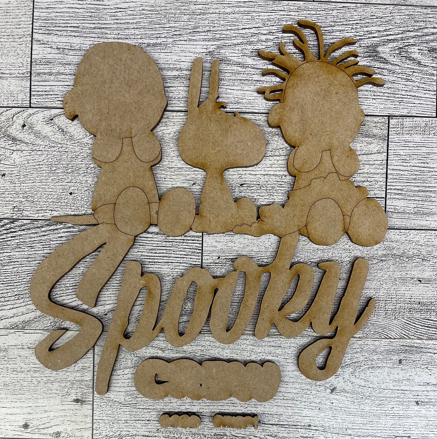Spooky Crew - Peanuts Gang Cutout unpainted wood ready for you to paint