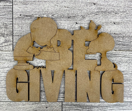 Be Giving Charlie Brown and Snoopy - Peanuts Gang Cutout unpainted wood ready for you to paint