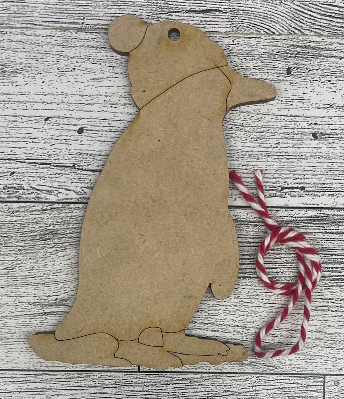 Chillin' Penguin cutouts - unpainted wooden cutouts, ready for you to paint