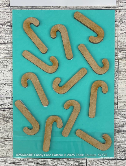 Candy Canes cutouts - unpainted wooden cutouts, ready for you to paint