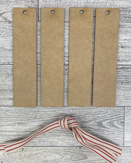 Bookmarks - set of 4 cutouts - unpainted wooden cutouts, ready for you to paint