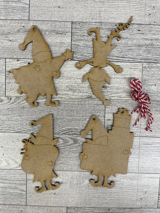 Santa's Elves cutouts - unpainted wooden cutouts, ready for you to paint