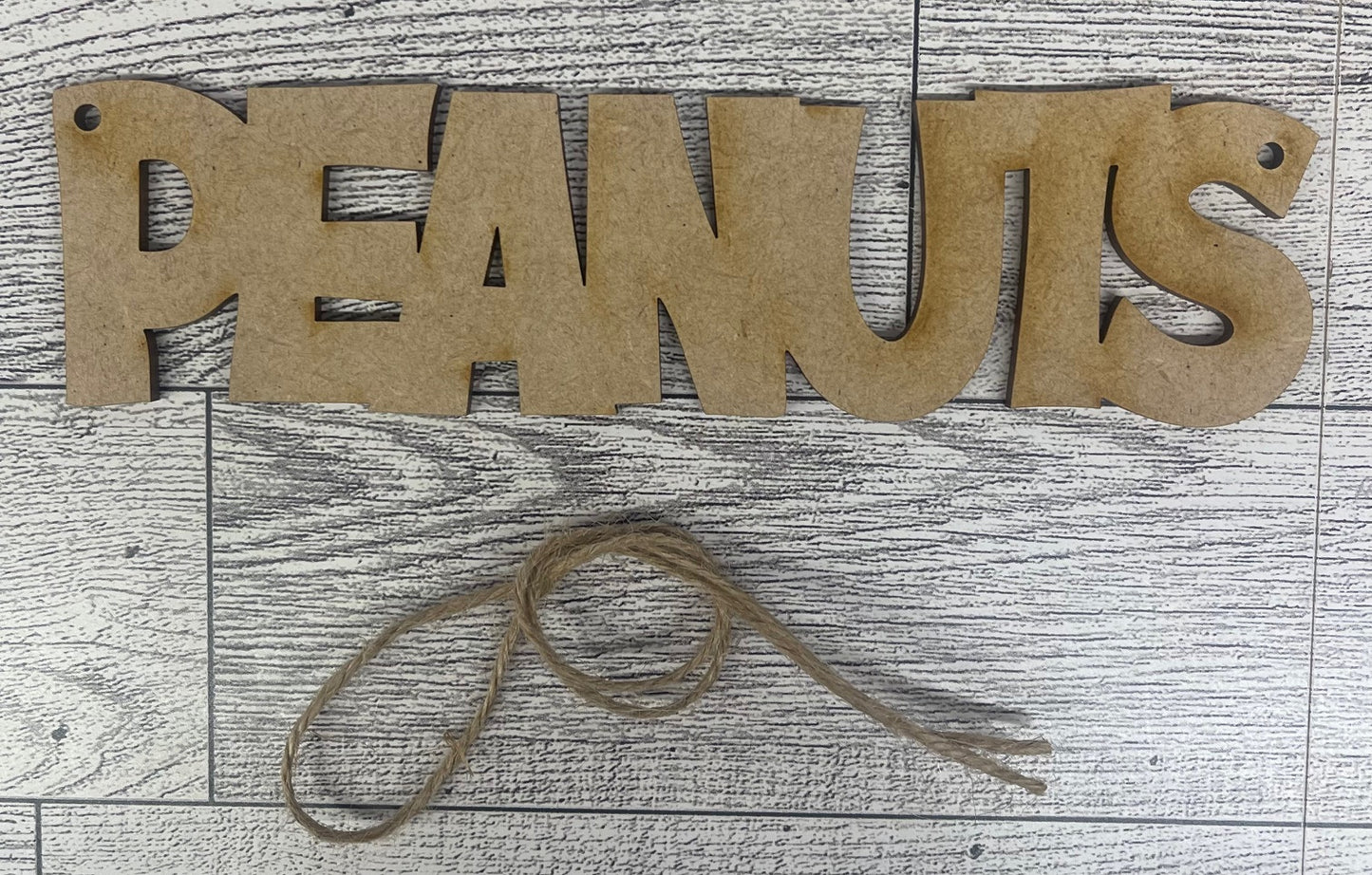 PEANUTS word and Zig Zag - Peanuts Gang Cutout unpainted wood ready for you to paint