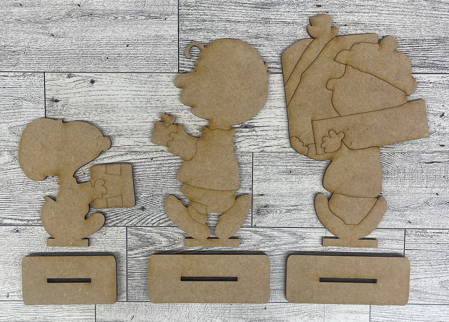 Joy of Giving - Snoopy, Linus & Charlie Brown - Peanuts Gang Cutout unpainted wood ready for you to paint