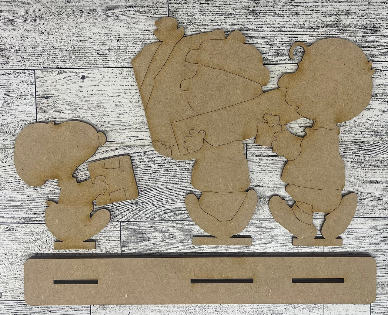 Joy of Giving - Snoopy, Linus & Charlie Brown - Peanuts Gang Cutout unpainted wood ready for you to paint