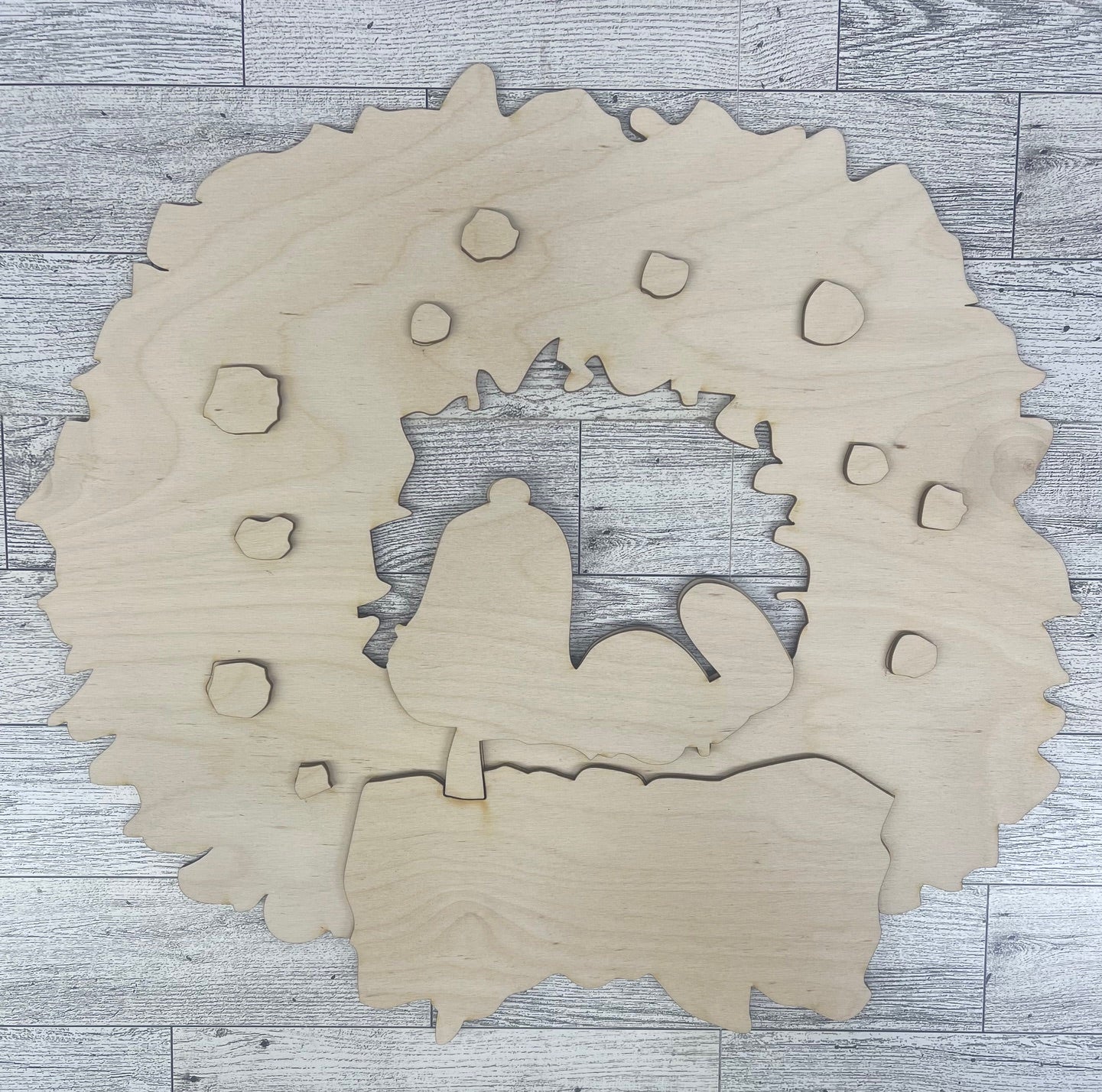 Snoopy Wreath - Peanuts Gang Cutout unpainted wood ready for you to paint