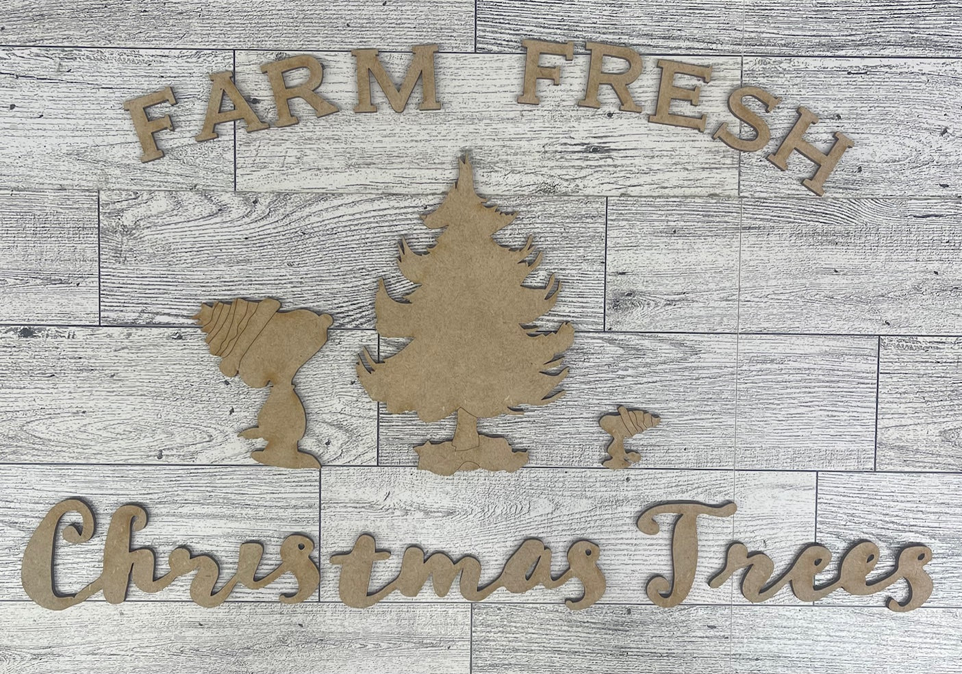 Peanuts Christmas Tree Farm - Peanuts Gang Cutout unpainted wood ready for you to paint