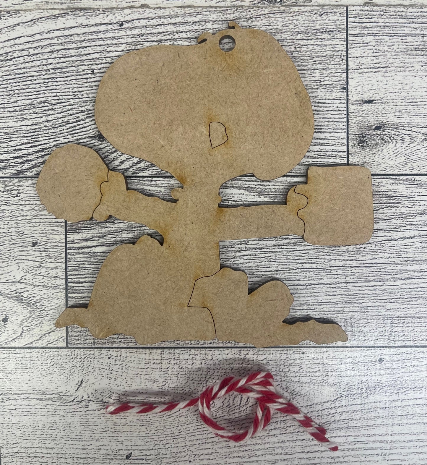 Snoopy Holiday Treats - Cookies & Cocoa- Peanuts Gang Cutout unpainted wood ready for you to paint