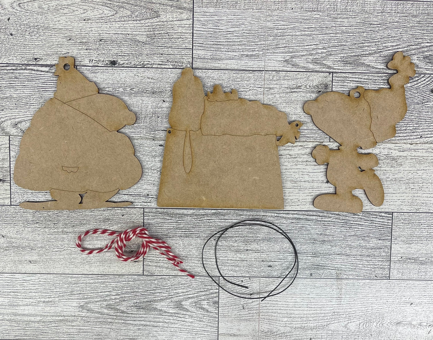 Cozy Snoopy Trio - Peanuts Gang Cutout unpainted wood ready for you to paint