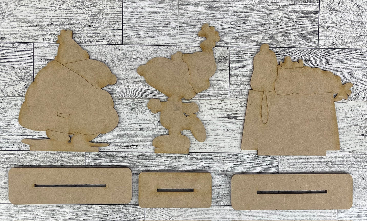 Cozy Snoopy Trio - Peanuts Gang Cutout unpainted wood ready for you to paint
