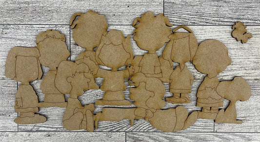 Peanuts Piano Pals - Peanuts Gang Cutout unpainted wood ready for you to paint