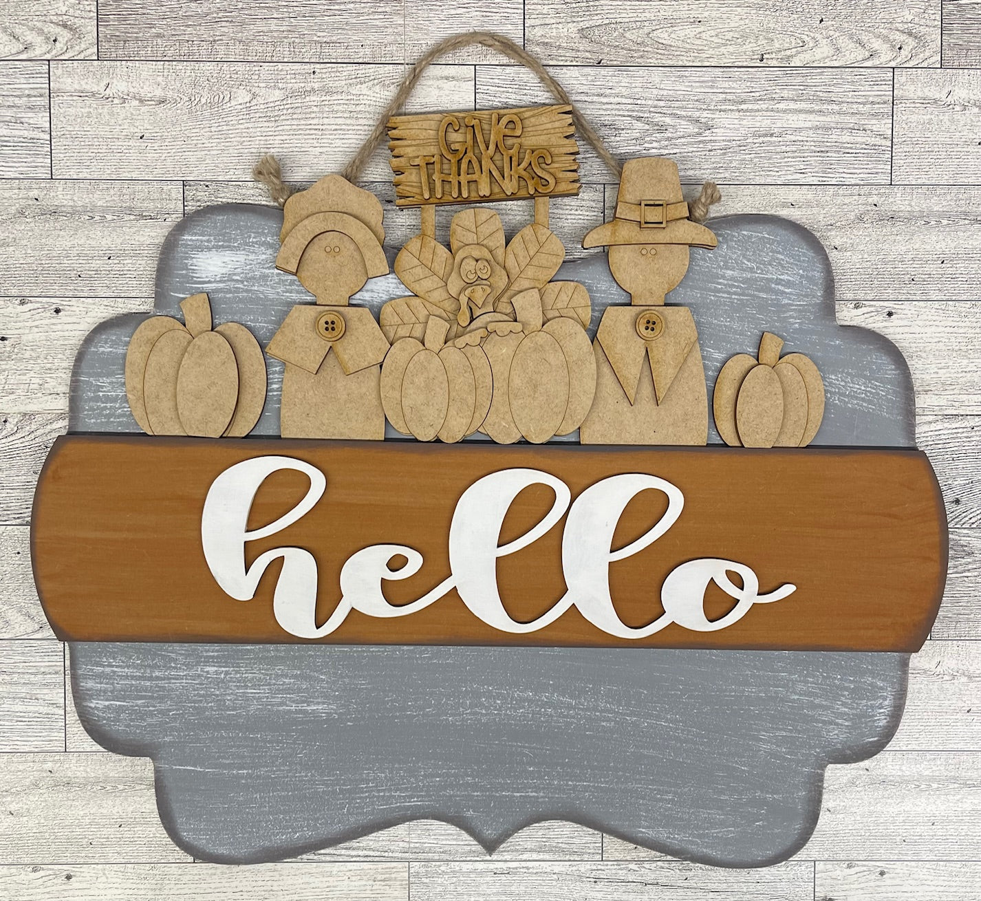 October 2025 Sign insert only - Hello Door Sign Insert only unpainted cutouts - doesn't include the door sign backer