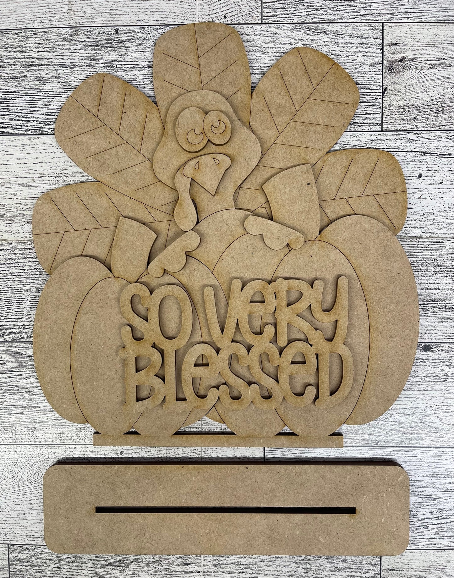 October 2025 Turkey Sitter only - unpainted cutouts -doesn't include the House Leaning Ladder