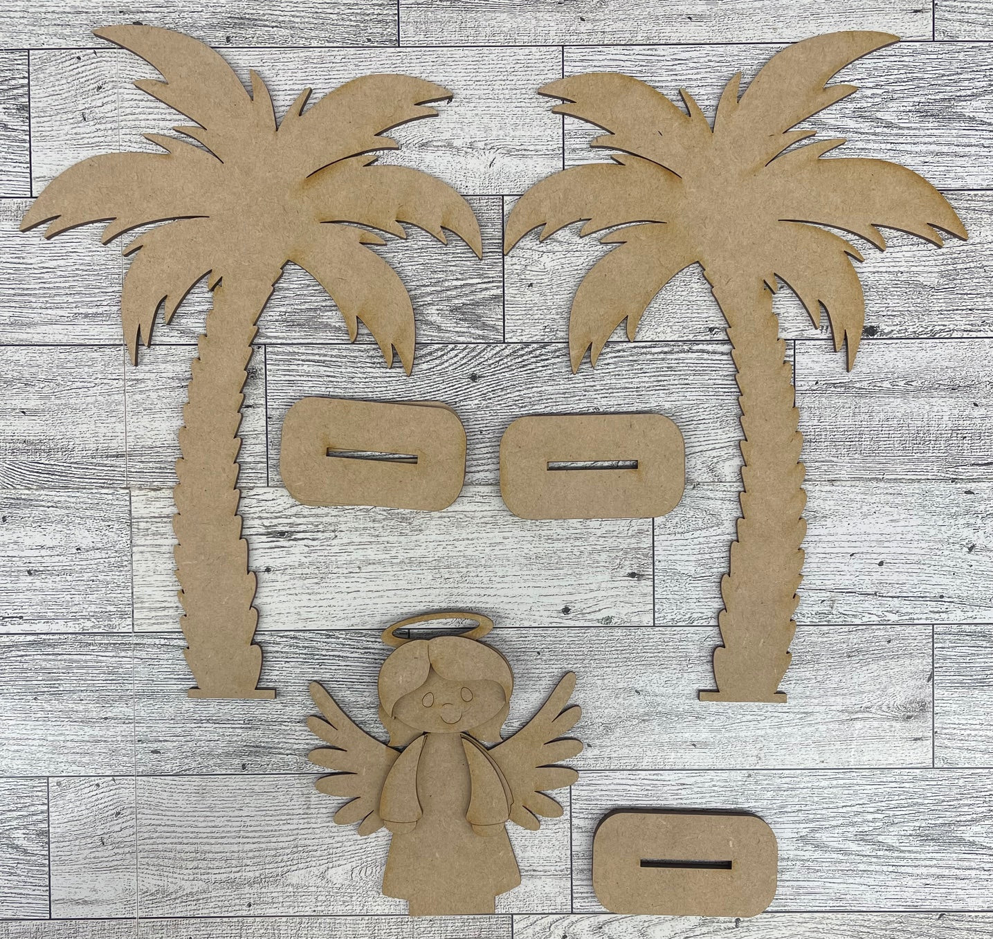 Nativity Add-Ons - Shepherd and Animal standers - unpainted cutouts, ready for you to paint