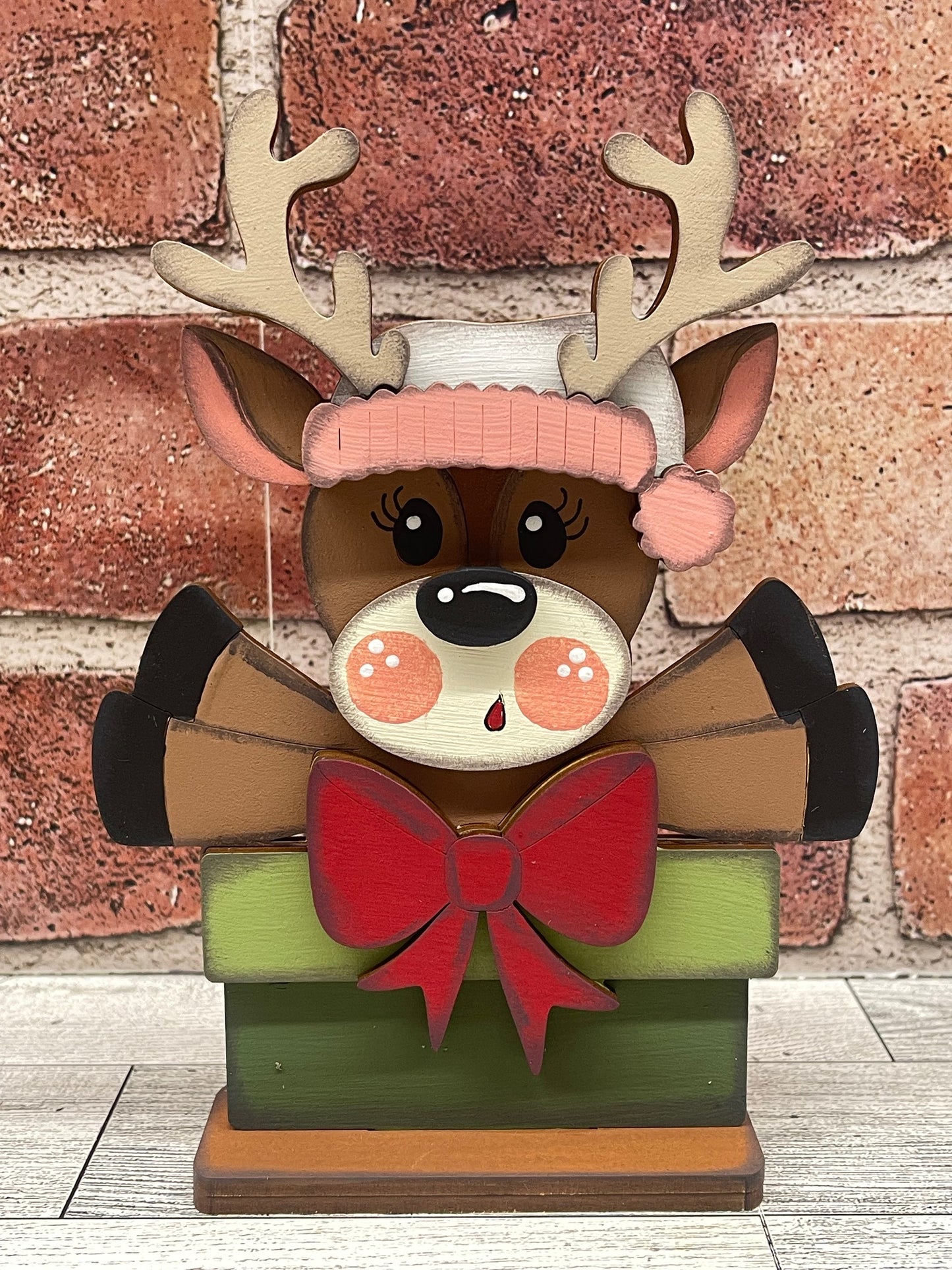 November- Add On Reindeer set of 4 Stander - unpainted wood cutouts, ready for you to paint